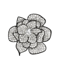 Women's Crystal Flower Pin