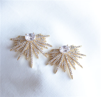Kinsey Designs Gold and CZ Elaine Earrings