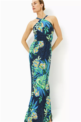 Lilly Pulitzer Orla Halter Maxi Dress Multi The Hottest Spot Print