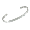Sterling silver hammered bangle bracelet