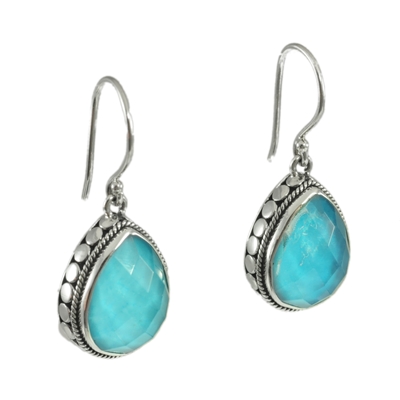 Sterling silver earrings with turquoise