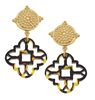 Women's Tortoise & gold clip earrings