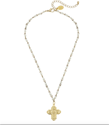 Susan Shaw Gold Family Cross Necklace