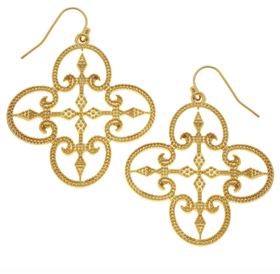 Gold Filigree Earrings