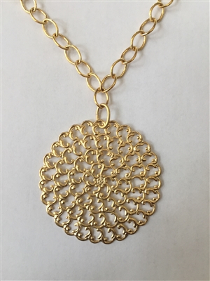 Handcast Gold Filagree Necklace from Susan Shaw