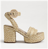 Sam Edelman Iliana Wedge Platform Sandal Sand Raffia