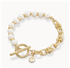 Matte gold and pearl toggle closure bracelet from Spartina 449