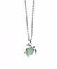 Women's silver 18 inch sea turtle necklace.