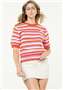 THML Short Sleeve Stripe Sweater