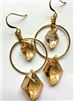 womens gold Swarovski mini hoop earrings
