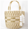 Beach Metallic Handbag with Gold Accents