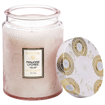 Voluspa 18 oz glass jar candle Panjore Lychee