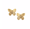 Ladies gold butterfly earrings