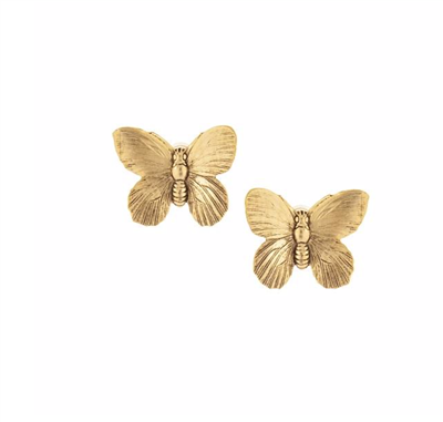 Ladies gold butterfly earrings