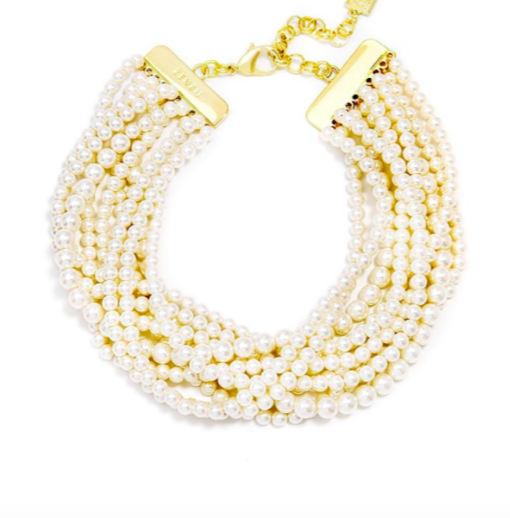 Delicate Oversized Faux Pearl Layered Necklace Pearl/Gold | French  Connection UK