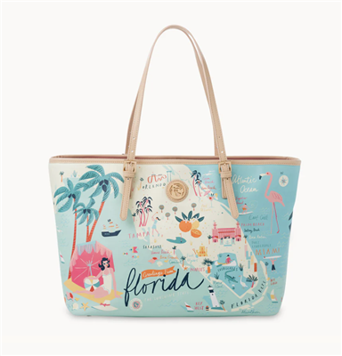 Coated Vinyl Greeting From Florida Tote Bag