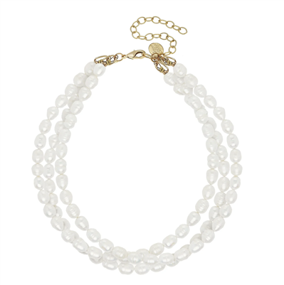 Women's triple strand of Freshwater Pearls, 16 inch with 3 inch extender.
