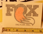 Large Fox Factory Inc decal sticker