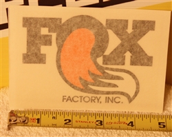 Large Fox Factory Inc decal sticker