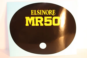 1975 Honda MR50 Elsinore sidepanel oval decal sticker - black