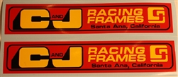 C and J Frame swingarm decal sticker set