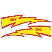 JT Racing Lightning Bolt - 10inch Yellow Red