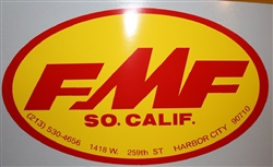 FMF XL Oval Yellow Red sticker decal