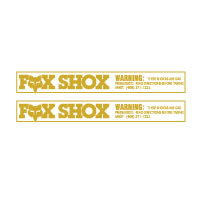 Fox Shox Street Gold on Clear Sticker