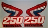 1987Honda CR250R Radiator Shroud Wing decal stickers
