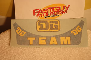 DG Team visor decal sticker