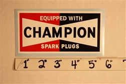 Champion Equipped Spark Plug Decal