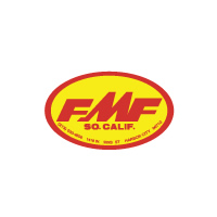 FMF Oval Medium Yellow Red Decal