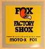 Fox Factory Shox vintage vertical yellow decal