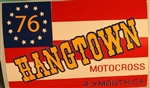 1976 Hangtown Flag decal sticker - fender size