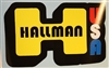 Hallman USA yellow H - decal sticker