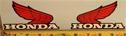 Honda Vintage Red Tank Wings decal sticker set