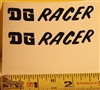 DG RACER dark blue die cut sticker decal set