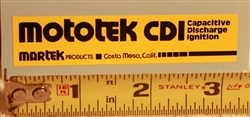 Mototek CDI decal sticker for CDI unit