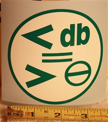 Decibel awareness decal sticker