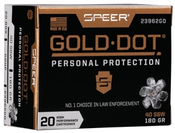 SPEER GOLD DOT .40S&W GDHP 180gr - 20rd box