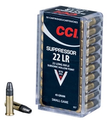 CCI 22LR SUB-SONIC 40GR LHP 100rd Box