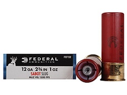 Federal Power-Shok Sabot Slugs 12 Gauge 2.75 Inch 1500 FPS 1 Ounce Lead Slug 5 Per Box Power