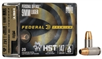 Federal Premium 9MM 147gr HST Jacketed Hollow Point - 20rd Box