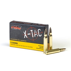 PMC Ammunition X-TAC 5.56mm NATO FMJ BT 55gr 20rd box