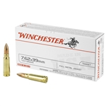 Winchester 7.62x39 123gr, FMJ, Brass Case - 20rd Box