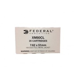 Federal 7.62x51 XM80CL FMJ 149gr -20rd box