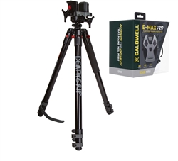 BOG  Aluminum Deathgrip Shooting Tripod and Caldwell E-Max Pro Gray Ear Muff Combo