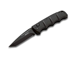 Boker Knives KALS Mini Auto Tanto Folding Knife - Black D2 Blade - Aluminum Grip