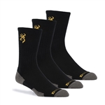 Browning Everyday Crew Sock - Black - 3-Pack