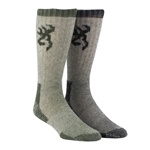 Browning Poplar Sock - Large - Olive / Black - 2-Pack